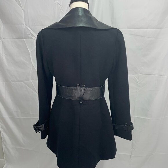 Bebe black jacket for women stylish luxuries jacket with leather blend - Picture 3 of 10